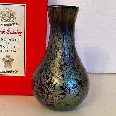 £20 • Buy Royal Brierley Black Iridescent Freesia Vase 7 