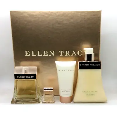 Ellen Tracy 4 Pc Set 1.7 Oz EDP + 0.17 Oz Parfum + 6.8 Oz Lotion + Body Wash R56 • $39.99