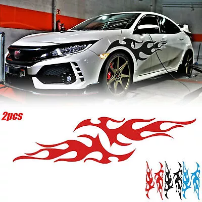 2Pcs Flame Decal Set Large 10 X 48  Tribal Graphic Body Car Truck Vinyl Stickers • $12.99