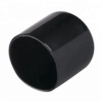 1 1/2  Black Round Tubing Pipe End Cover Cap PVC Vinyl Flexible Rubber Tube Plug • $10.79