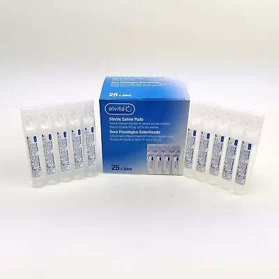 20ml Eyewash Pods. 25 Sterile Saline Wound Wash & Eye Irrigation Pods July 2026 • £8.99