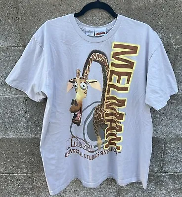Universal Studios Singapore Madagascar T-shirt Mens Size XL  Melman Tan • $27