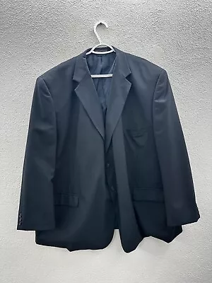 Bert Pulitzer Mens Suit Set Coat And Pants Size 56R/56W Blue Wool Blend 2 Piece • $59.98