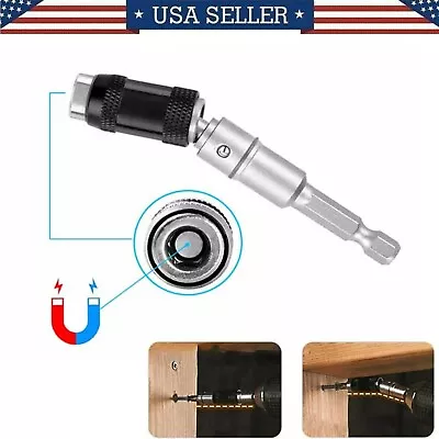 1/4  Hex Pivoting Shank Quick Release Magnetic Screwdriver Extension Drill Bit • $9.20