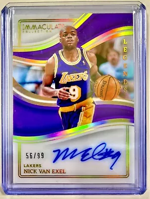 Nick Van Exel Lakers 2022-23 Immaculate Legends #ILE-NVE 56/99 Auto • $49.99