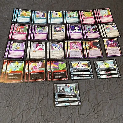 Lot Of 51 My Little Pony TCG Cards: Canterlot Nights & The Crystal Games Sets • £18.18