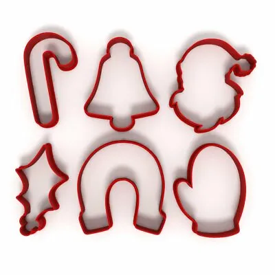£7.99 • Buy Festive Christmas Set Of 6 Cookie/Fondant Cutters Biscuit Dough Icing Cake UK 2
