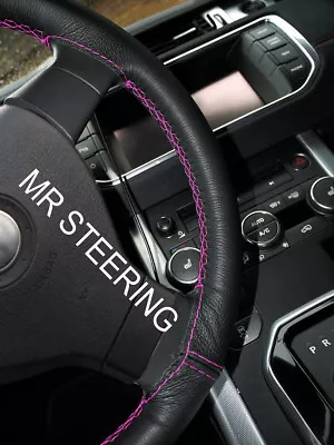 Leather Steering Wheel Cover For Nissan Skyline R34 98-02 Hot Pink Double Stitch • $32.80