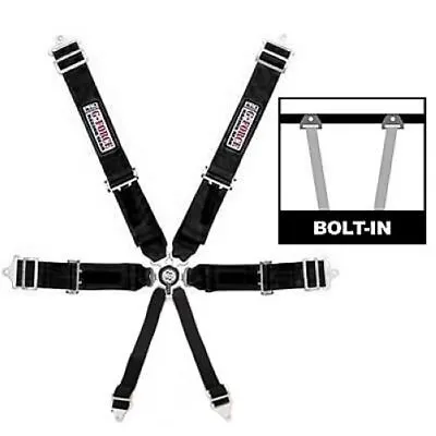 G-Force 7101BK Complete Safety Harness 6-Point Camlock Individual Type Black NEW • $179