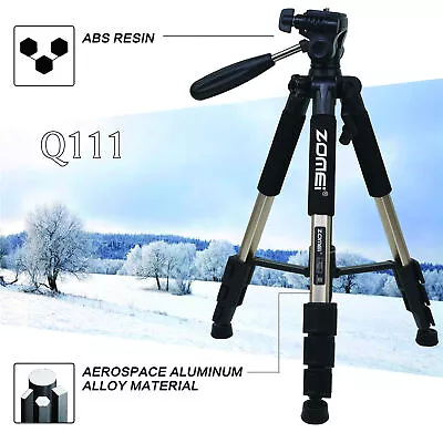 Q111 ZOMEI Tripod Professional Aluminium Travel Pan Head For Canon DSLR Camera • £22.79