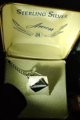 New Vintage Beautiful  ANSON  STERLING SILVER 925  Tie Tack With Box • $8.99