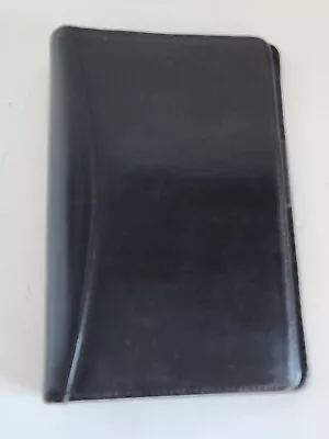 Vintage Franklin Quest (Covey) Black Calfskin Leather Pocket Size Planner 6-ring • $15