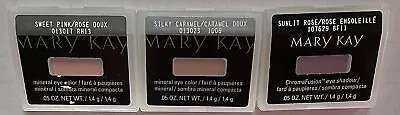 3 X Mary Kay  Eye Shadows ~Sunlit Rose ~ Silky Carmel ~ Sweet Pink 05oz. • $10.95