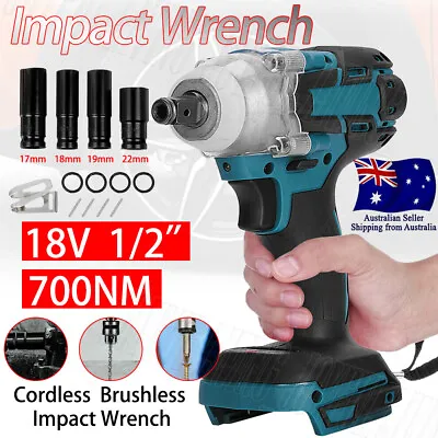 $32.95 • Buy 700NM Cordless Brushless Impact Driver Wrench Tool Body For Makita 18V Battery