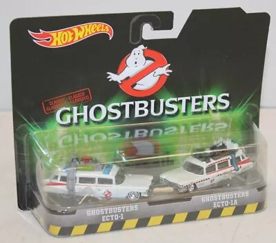 Modern HOT WHEELS Ghostbusters Ecto-1 / Ecto-1A Diecast Metal Cars BOXED - Z05 • £11.50