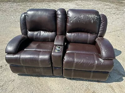 Lippert 66  Reclining SOFA Chaise Theatre Seating Brown Couch Bed RV Motorhome • $800