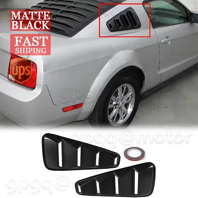 For Ford Mustang 2005-2014 2x 1/4 Quarter Side Window Louvers Scoop Cover Vent • $20.89