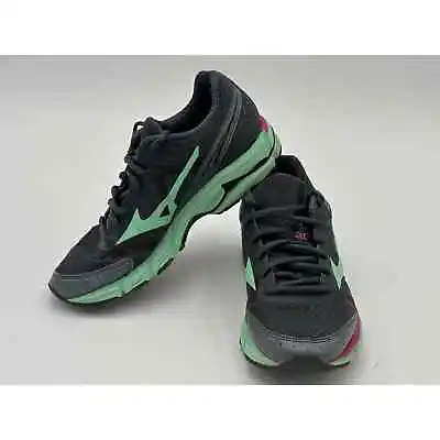 Mizuno Wave Rider 17 Gray & Green Running Athletic Shoes Women’s Size 7 • $19