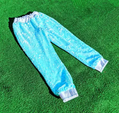 Girl's More Than Magic Sequin Light Sea Green Pants Size Small 6/6X Pants EUC • $9.95