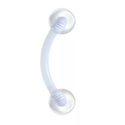 16G Curved Barbell Bioflex Retainer With 3mm Screw-fit Ball (1 Piece) TRL/16 • $2.99