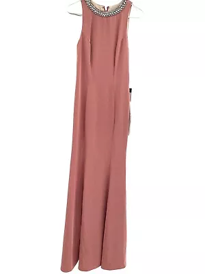 IEENA By MAC DUGGAL Gown Rose Pink Embellished Neck Trumpet Size US 0 • £120.64