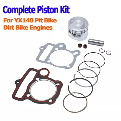 Complete Piston Kit For YX140 Dirt Pit Bike Piston Ring Seal 56mm Z140 Z3 140 Z2 • £22.29