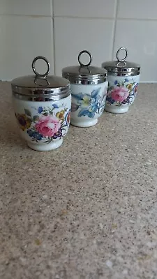 3 X Royal Worcester King Size Egg Coddler – Bournemouth And Woodland Pattern • £19.99