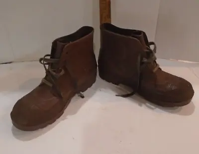 Vintage  Rubber Boot Pull On  Rain/ Barn  Boot Sz 8 Mada In The USA • $18.88