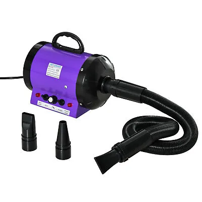 £66.99 • Buy PawHut 2800W Dog Hair Dryer Pet Grooming Blaster Blower Dryer 3 Nozzles, Purple