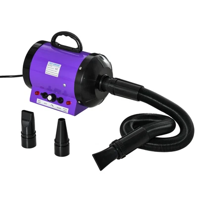 £56.99 • Buy PawHut 2800W Dog Hair Dryer Pet Grooming Blaster Blower Dryer 3 Nozzles, Purple