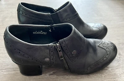 $39.95 • Buy Born Oxford Heel Ankle Boots Women's 8M Grey Leather Victorian Wingtip Shoes