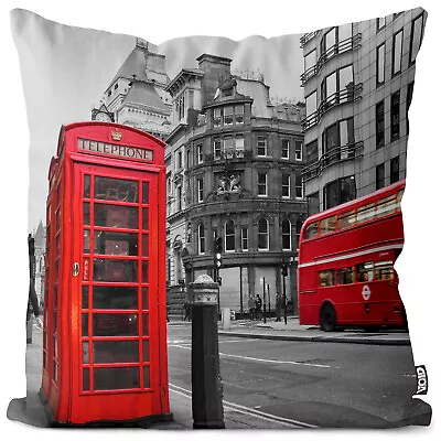 London Vintage Bus Phone Pillowcase London Bus Phone London Tower Bridge C • £21.60