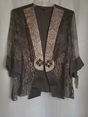 Spencer Alexis For Violet & Kay Silk Blend Jacket Top Size Large  NWT • $69.95