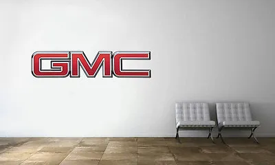 GMC Logo Wall Decal Modern New Pick Up Car Decor Art Mural Vinyl Sticker • $69.95