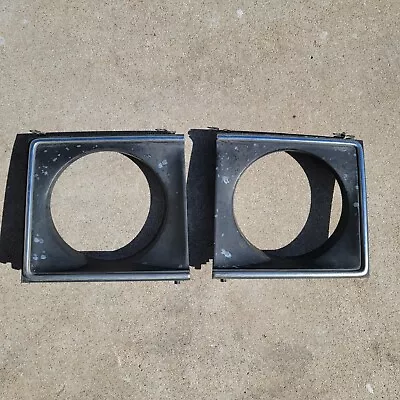 Volvo 240 US 7  Single Round Headlight Bezels Pair 242 244 245 Rare Flathood • $200