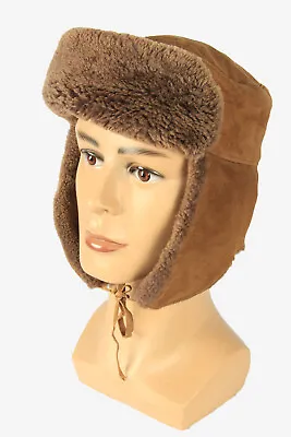 £15 • Buy Fur Ushanka Hat Vintage Earflaps Ski Cossack 90s Camel Size 52 Cm - HAT2149