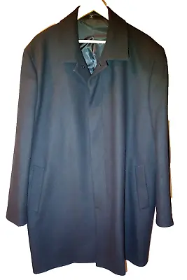 Hart Schaffner Marx Mens Airline  Pilot Wool Coat  Long Trench Overcoat 50R 2XL • $202.49