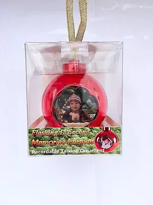 Memories Forever 15 Second Recordable RED Christmas Holiday Ornament / NEW • $19.99