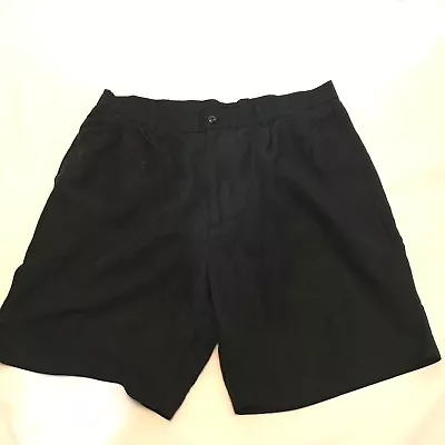 J Ferrar Mens Shorts Black Size 34  8  L Striped Dress Casual • $15.29