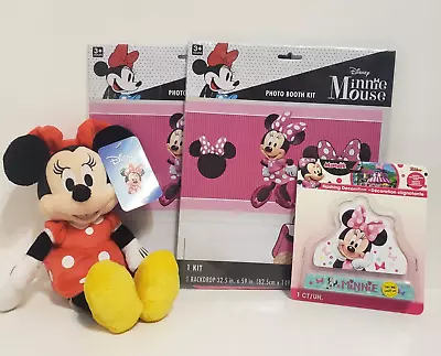 DISNEY MINNIE MOUSE 2 PHOTO BOOTH KITS MINNIE MOUSE And Flashing Decor  NEW • $25.59