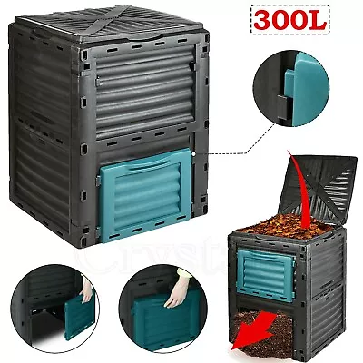 300L Garden Composter Bin Organic Waste Compost Converter Eco Friendly • £38.85