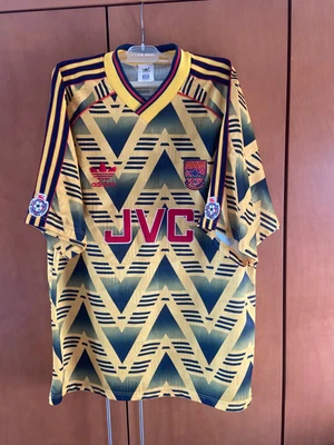 £250 • Buy Vintage Arsenal AdidasJVC Away Shirt 1991 Size L