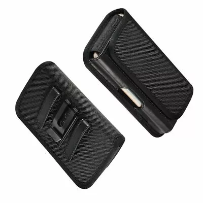 For ZTE Z999 Axon M (2018) Metal Belt Clip Holster With Card Holder In Textil... • £31.14