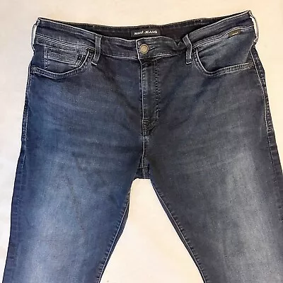 Mavi Jeans Matt Denim Jeans Mens 38x32 Dark Blue Relaxed Straight Leg • $22.99