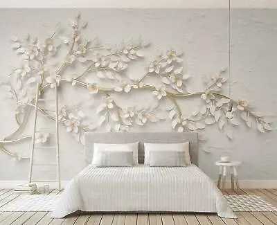 3D Tree Flowering Wallpaper Wall Mural Removable Self-adhesive Sticker460 • $173.36