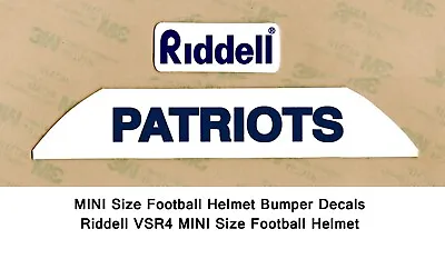 NOS MINI New England Patriots TB Team Name Bumper Decals 4 Riddell VSR4 20mil • $14.99