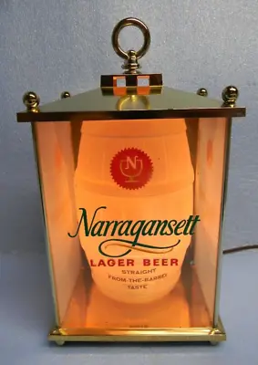 SWEET RARE VINTAGE NARRAGANSETT BEER 1960's LIGHT UP KEG BARREL SIGN CRANSTON RI • $249.99