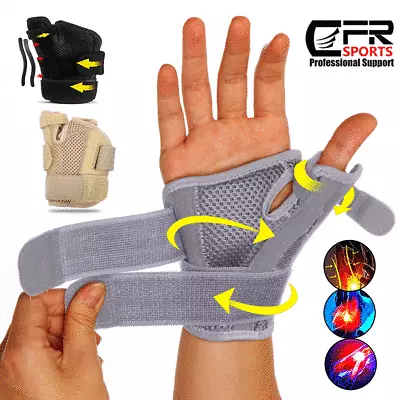Neoprene Thumb Support Splint Spica Brace Wrist Hand Strain Sprain Left & Right • £28.99