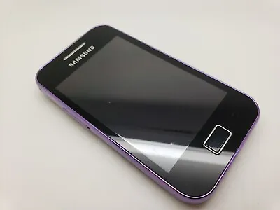 VGC (Three NETWORK) Black Purple Samsung Galaxy Ace GT-S5839i Smartphone FREPOST • £17.40