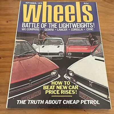 Wheels Mag 1975 Toyota Crown Citroen CX Fiat 128 Gemini Civic Lancer Corolla BMW • $3.83